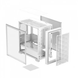 CARCASA PCCooler C3 D310, middle tower, gaming, fara sursa, suporta 7xfan, , PSU shroud, USB 3.1 gen 1 x 2, audio, mic, 4 sloturi expansiune, alb, C3D310 WH
