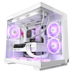 CARCASA PCCOOLER, Middle Tower, ATX, fara sursa, sticla securizata, 6 ventilatoare incluse, iluminare ARGB, negru, USB 3.2 gen 1 x 2, USB Type-C x 2, mic, audio, C3 T500 ARGB WH