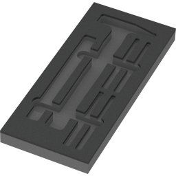 Wera 9882 foam insert for Hammer Set 1, empty black/grey, for Tool Rebel workshop trolley