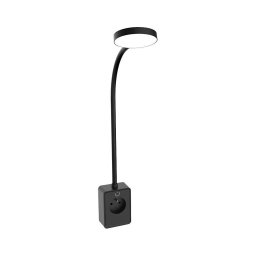 Rabalux 71283 - Lampă de perete LED dimabilă TIVRO E 4W/230V cu port USB pentru priză, negru