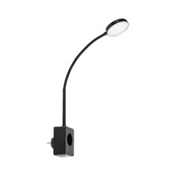 Rabalux 71284 - Lampă de perete LED dimabilă TIVRO 4W/230V cu port USB pentru priză, neagră