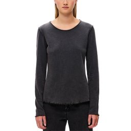 DIRTY LAUNDRY Bluză Slimfit Longsleeve With Reverse Seams DLWL000038 vintage black