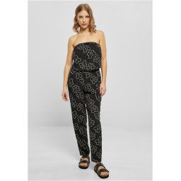 Women's jumpsuit made of viscose Bandeau blackflower