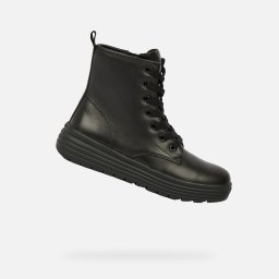 Black Girls Ankle Boots Geox Phaolae Girl - Girls