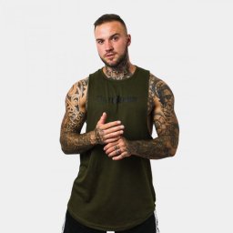 GymBeam Maiou Cut Off Military Green M