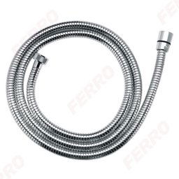 Furtun flexibil dus conic, metalic dublu spiralat 150 cm, crom
