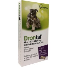 Drontal Plus, comprimate antiparazitare pentru câini (6 comprimate / 1 blister).