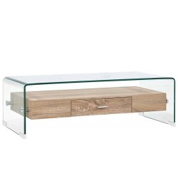 Masuta de cafea, transparent, 98x45x31 cm, sticla securizata GartenMobel Dekor