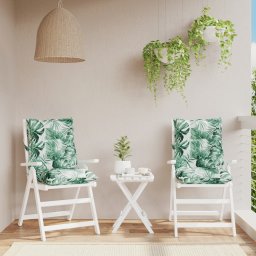 Perne de scaun spatar jos, 2 buc., model frunze, textil oxford GartenMobel Dekor
