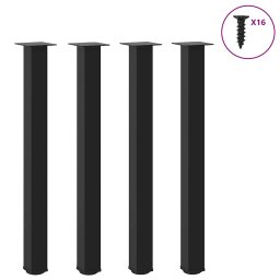 Picioare de masa de bar, 4 buc., negru, 90-92 cm, otel GartenMobel Dekor
