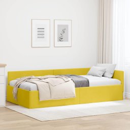 Cadru de pat coltar Altele cu headboard Galben 80 x 200 cm GartenMobel Dekor