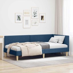 Cadru de pat coltar Altele cu headboard albastru 100 x 200 cm GartenMobel Dekor