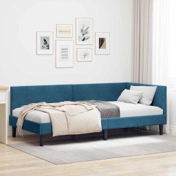 Cadru de pat coltar Altele cu headboard albastru 100 x 200 cm GartenMobel Dekor