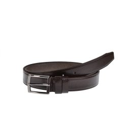 Curea barbati eleganta din piele naturala maro inchis 3 cm - DR3MCM