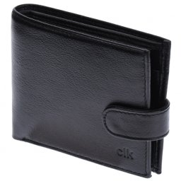 Portofel barbati din piele naturala, negru, 11 x 9 cm, 131-3N