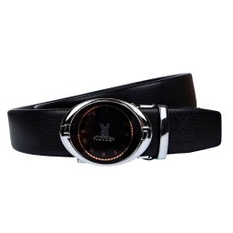 Curea barbati, casual, eleganta, din piele naturala, Negru 3.5cm - CK38N