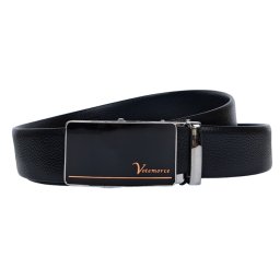 Curea barbati, eleganta pentru costum, din piele naturala, Negru 3.5cm - CK43N