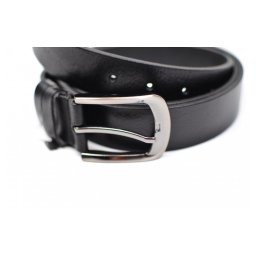 Curea barbati eleganta din piele naturala, de culoare neagra, 3.5 cm - CE9700