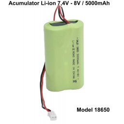 Acumulator Li-ion 7,4V-8V / 5000mAh - Model 2 x 18650