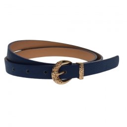 Curea dama, casual-eleganta, din piele ecologica, latime 1.8 cm, albastru - CKD021