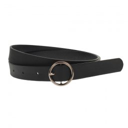 Curea dama, casual-eleganta, din piele ecologica, latime 1.8 cm, negru - CKD026
