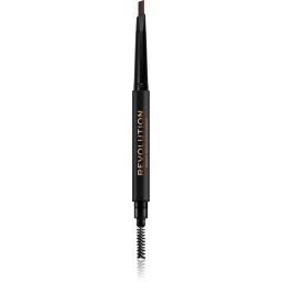 Revolution Duo Brow Definer creion sprâncene precise culoare Medium Brown 0.25 g