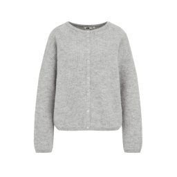 WE Fashion Geacă tricotată gri deschis / gri amestecat