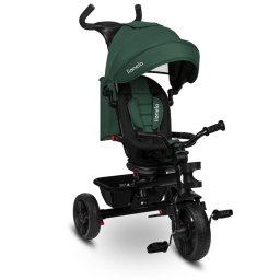 Tricicleta copii, lionelo, haari, ultrapliabila, multifunctionala, suport picioare, control al directiei, scaun reversibil, rotire 360 grade, conform cu standardul european de securitate en71, verde