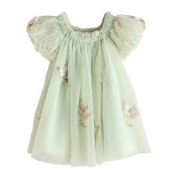 Next Rochie ecru / verde pastel / verde deschis / rosé