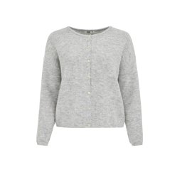 WE Fashion Geacă tricotată gri deschis
