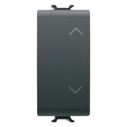 Intrerupator jaluzele 1M Gewiss Chorus negru GW12140