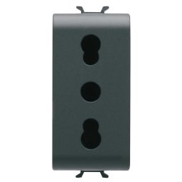 Priza standard italian 1M Gewiss Chorus negru GW12203