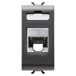 Priza FTP CAT 5E 1M Gewiss Chorus negru GW12422