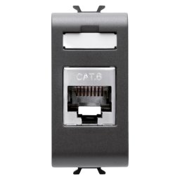 Priza FTP CAT 6E 1M Gewiss Chorus negru GW12424