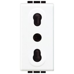 Priza Italia Living Light Bticino 1M alb N4180