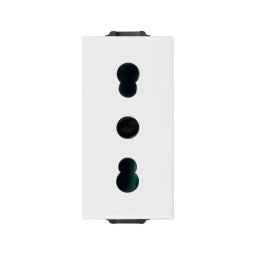 Priza standard italian 1M 16A Vimar Neve alb 09203