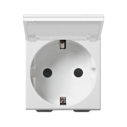 Priza schuko standard german cu capac 2M Vimar Neve alb 09208.C