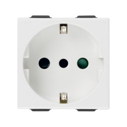 Priza schuko standard german-italian 2M Vimar Neve alb 09209