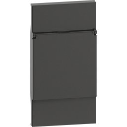 Placa priza standard german cu capac 2M Living Now Bticino negru KG04P