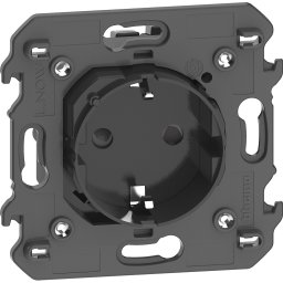 Priza schuko standard german conectata 2M 16A Living Now Bticino negru KG4141AC