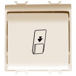 Intrerupator card 2M Gewiss Chorus Ivory GW11039