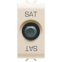 Priza TV satelit de capat TIP F 1M Gewiss Chorus Ivory GW11371
