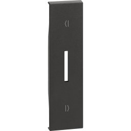 Placa intrerupator inversor semne verticale 1M Living Now Bticino negru KG06V