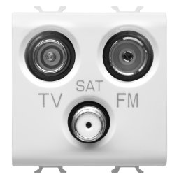 Priza TV+FM+SAT 2M Gewiss Chorus alb GW10382