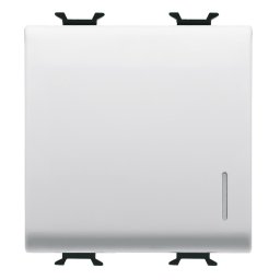 Intrerupator simplu cu led 2M Gewiss Chorus alb satinat MAT GW15032