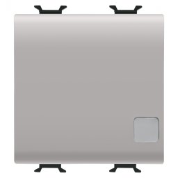 Intrerupator cap scara semn cu led 2M Gewiss Chorus bej satinat MAT GW13073