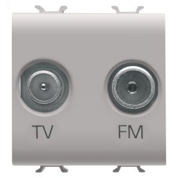 Priza TV+FM 2M Gewiss Chorus bej satinat MAT GW13381