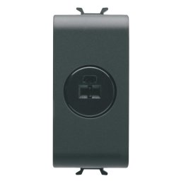 Priza audio si video 1M Gewiss Chorus negru GW12454
