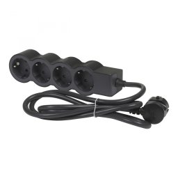 Bloc multipriza mobil 4x2P+T cablu 3m negru Legrand 694562