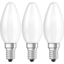 Set 3 becuri B35 LED 4W 470lm 2700K E14 Osram 4058075819375